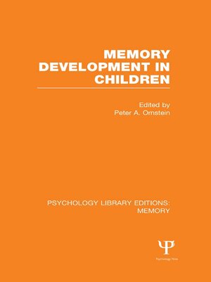 cover image of Memory Development in Children (PLE